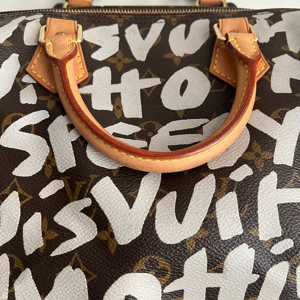 Louis Vuitton GRAFFITI SPEEDY 30 Purse Stephen SPROUSE Top Handle Bag Monogram - Picture 3 of 14